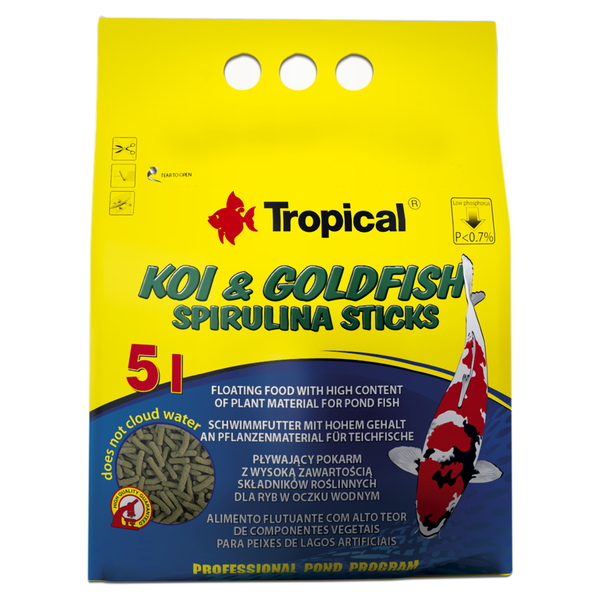 Koi & Goldfish Spirulina Sticks 1000ml/90g
